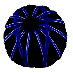 Light Effect Blue Bright Design Large 18  Premium Round Cushions