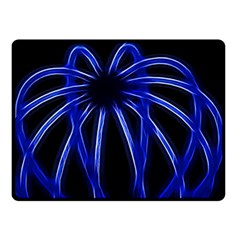 Light Effect Blue Bright Design Double Sided Fleece Blanket (small) 