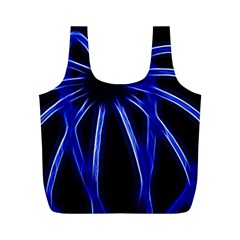 Light Effect Blue Bright Design Full Print Recycle Bag (m) by HermanTelo