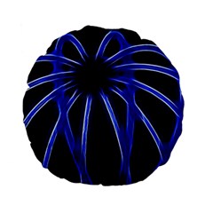 Light Effect Blue Bright Design Standard 15  Premium Flano Round Cushions