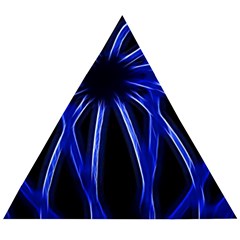 Light Effect Blue Bright Design Wooden Puzzle Triangle