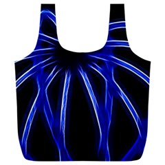 Light Effect Blue Bright Design Full Print Recycle Bag (xxl)