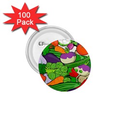 Vegetables Bell Pepper Broccoli 1 75  Buttons (100 Pack)  by HermanTelo