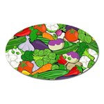 Vegetables Bell Pepper Broccoli Oval Magnet Front