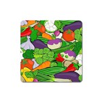 Vegetables Bell Pepper Broccoli Square Magnet Front