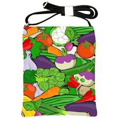 Vegetables Bell Pepper Broccoli Shoulder Sling Bag by HermanTelo