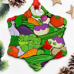 Vegetables Bell Pepper Broccoli Ornament (snowflake) by HermanTelo