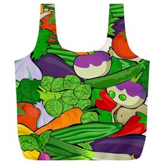 Vegetables Bell Pepper Broccoli Full Print Recycle Bag (xl) by HermanTelo