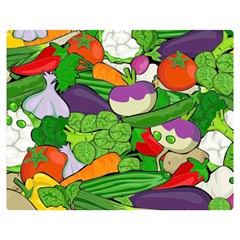 Vegetables Bell Pepper Broccoli Double Sided Flano Blanket (medium)  by HermanTelo