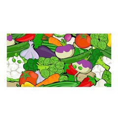 Vegetables Bell Pepper Broccoli Satin Wrap by HermanTelo