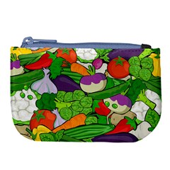 Vegetables Bell Pepper Broccoli Large Coin Purse by HermanTelo