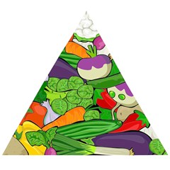 Vegetables Bell Pepper Broccoli Wooden Puzzle Triangle by HermanTelo