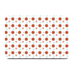 Background Flowers Multicolor Plate Mats