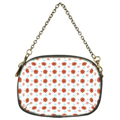 Background Flowers Multicolor Chain Purse (one Side)