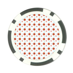 Background Flowers Multicolor Poker Chip Card Guard (10 Pack)