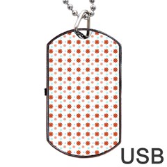 Background Flowers Multicolor Dog Tag Usb Flash (one Side)