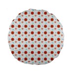 Background Flowers Multicolor Standard 15  Premium Round Cushions Front