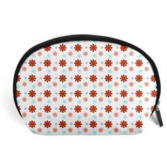 Background Flowers Multicolor Accessory Pouch (large)