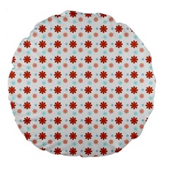 Background Flowers Multicolor Large 18  Premium Flano Round Cushions