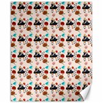 Retro Girls Dress In Black Pattern Canvas 16  x 20  15.75 x19.29  Canvas - 1