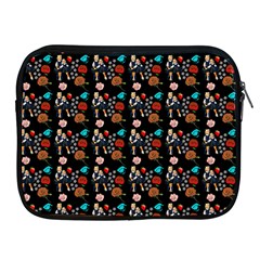 Retro Girls Dress In Black Pattern Black Apple Ipad 2/3/4 Zipper Cases by snowwhitegirl