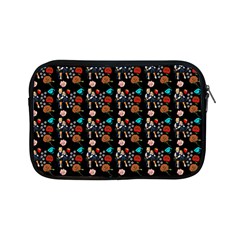 Retro Girls Dress In Black Pattern Black Apple Ipad Mini Zipper Cases by snowwhitegirl