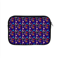 Retro Girls Dress In Black Pattern Blue Apple Macbook Pro 15  Zipper Case by snowwhitegirl