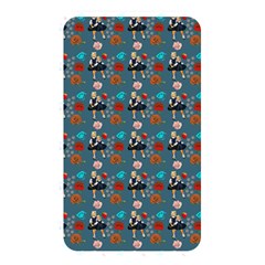 Retro Girls Dress In Black Pattern Blue Teal Memory Card Reader (rectangular) by snowwhitegirl