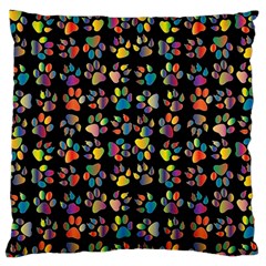 Paws Standard Flano Cushion Case (one Side) by ArtworkByPatrick