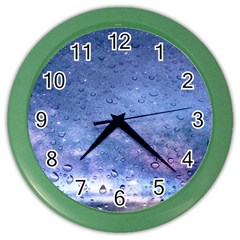 Gouttes D eau Galaxy Color Wall Clock by kcreatif