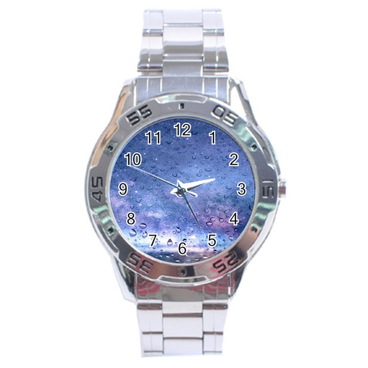 Gouttes d eau Galaxy Stainless Steel Analogue Watch