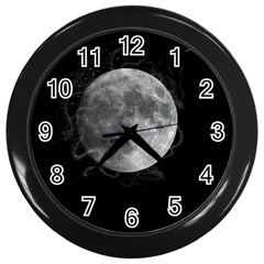 Lune Étoilé Wall Clock (black) by kcreatif