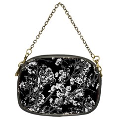 Fleurs De Cerisier Noir & Blanc Chain Purse (one Side) by kcreatif