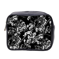 Fleurs De Cerisier Noir & Blanc Mini Toiletries Bag (two Sides) by kcreatif