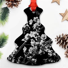 Fleurs De Cerisier Noir & Blanc Ornament (christmas Tree)  by kcreatif