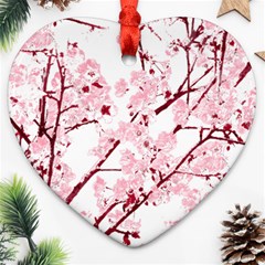 Fleurs De Cerisier Ornament (heart) by kcreatif