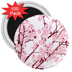 Fleurs De Cerisier 3  Magnets (100 Pack) by kcreatif