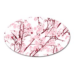 Fleurs De Cerisier Oval Magnet by kcreatif