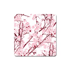 Fleurs De Cerisier Square Magnet by kcreatif