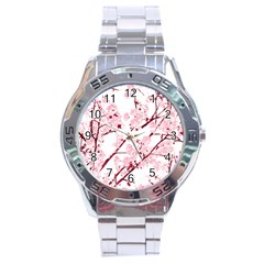 Fleurs De Cerisier Stainless Steel Analogue Watch by kcreatif