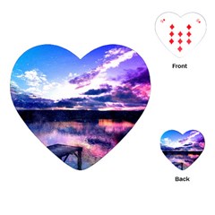 Photo Coucher Du Soleil Effet Galaxy Playing Cards Single Design (heart) by kcreatif