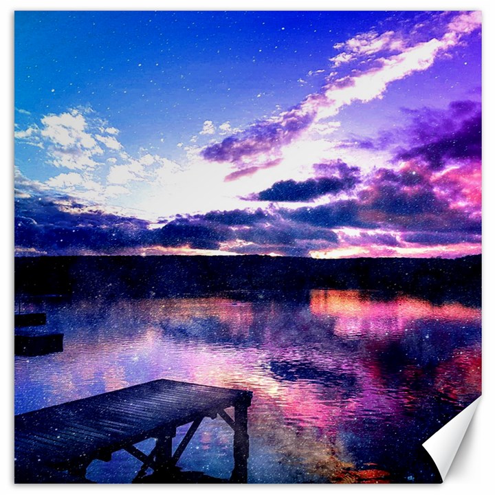 Photo Coucher du soleil Effet Galaxy Canvas 12  x 12 