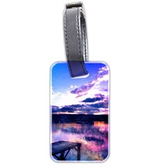 Photo Coucher Du Soleil Effet Galaxy Luggage Tag (two Sides) by kcreatif