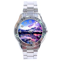 Photo Coucher Du Soleil Effet Galaxy Stainless Steel Analogue Watch by kcreatif