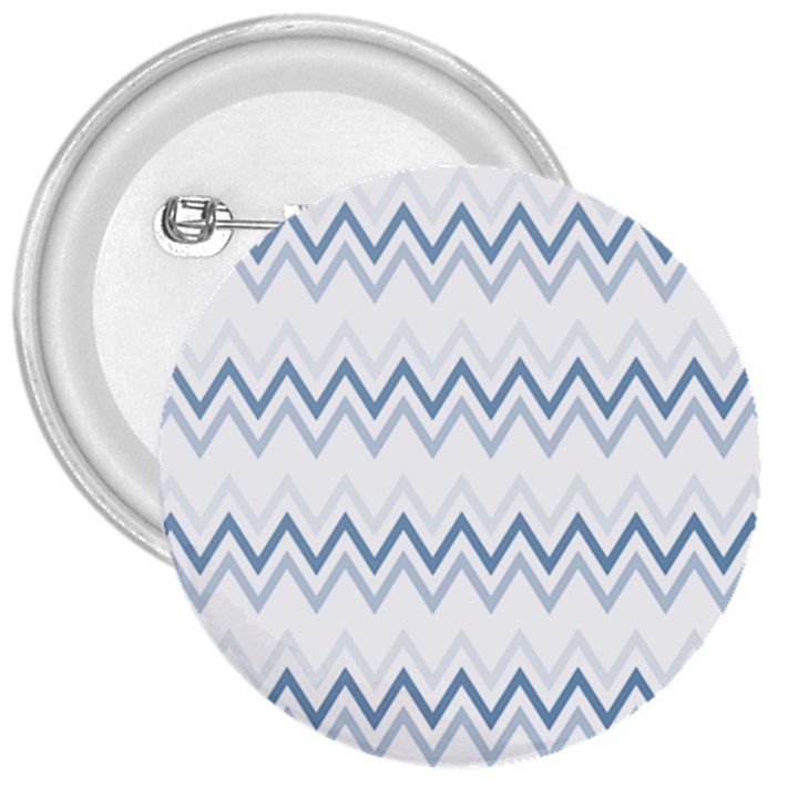 Chevrons Bleus/Blanc 3  Buttons