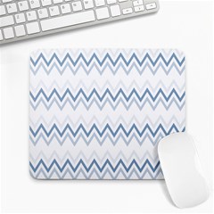 Chevrons Bleus/blanc Large Mousepads by kcreatif