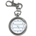 Chevrons Bleus/Blanc Key Chain Watches Front