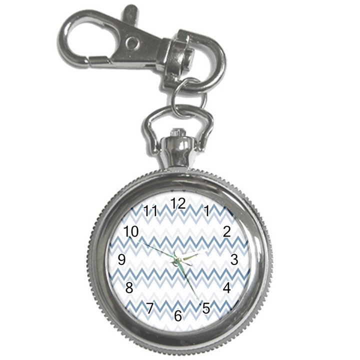 Chevrons Bleus/Blanc Key Chain Watches