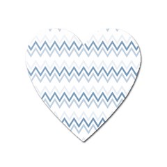 Chevrons Bleus/blanc Heart Magnet by kcreatif