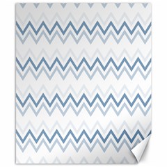 Chevrons Bleus/blanc Canvas 8  X 10  by kcreatif